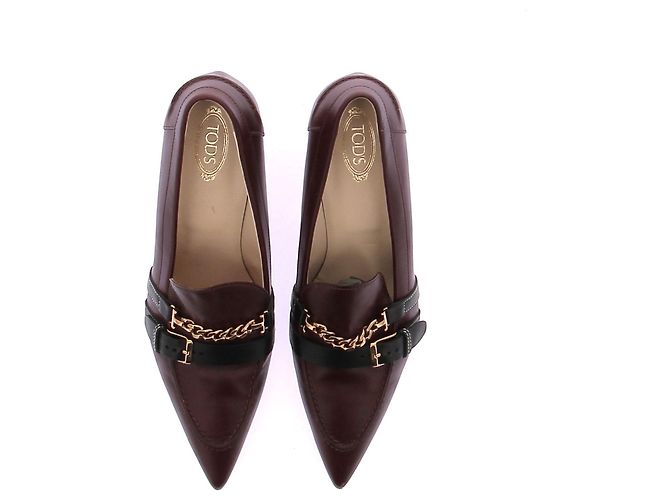 Décolleté Tod's in pelle marrone con cinturini Taglia 40 - vista 4