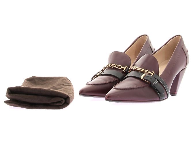 Décolleté Tod's in pelle marrone con cinturini Taglia 40 - vista 7
