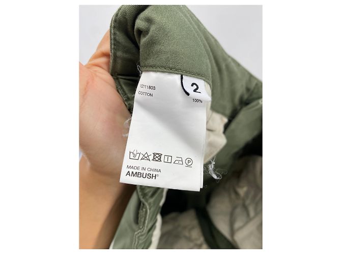 Autre Marque Pantalones cargo AMBUSH caqui de algodón - vista 3