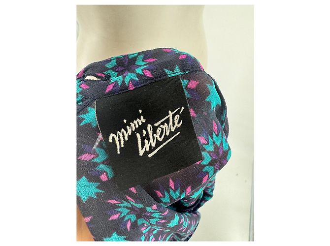 Autre Marque Vestido envelope estampado azul Multicor - vista 4