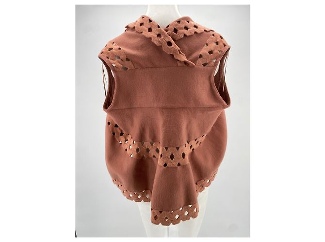 Bolero de lana rosa Alaïa - vista 2