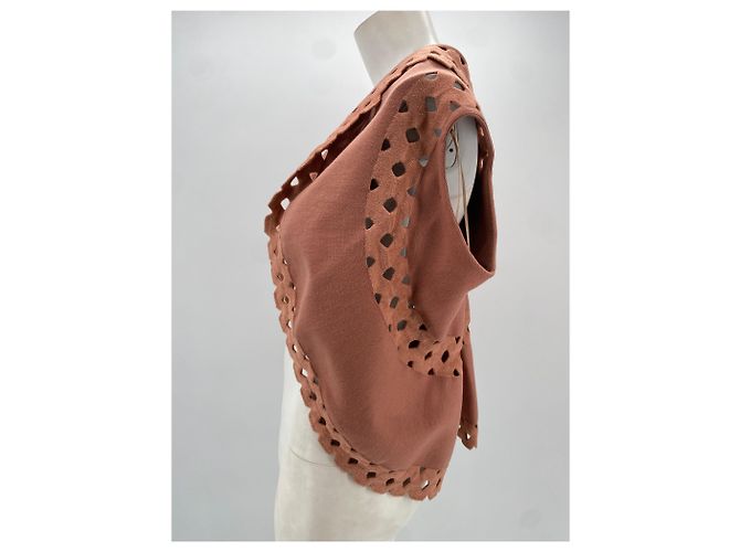 Bolero de lana rosa Alaïa - vista 3