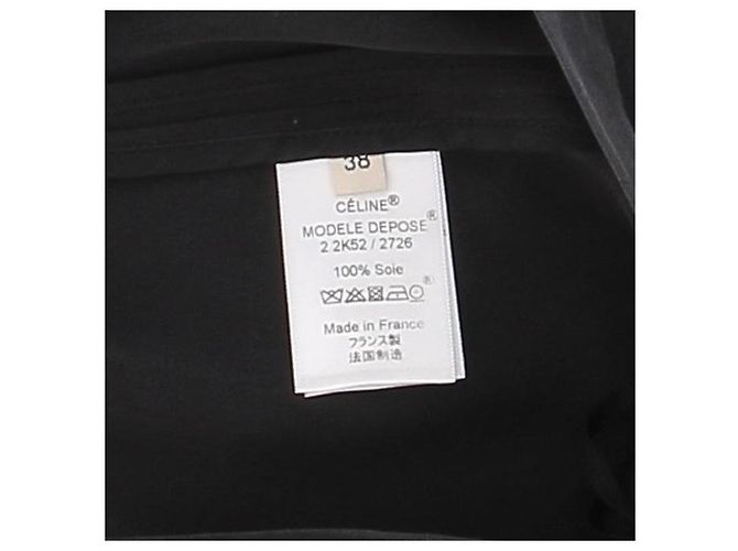 Gonna in seta nera con zip a metà Céline Nero - vista 7