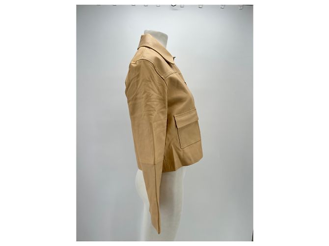 Autre Marque MALINA Lederfischjacke Beige Größe 36 - Ansicht 3