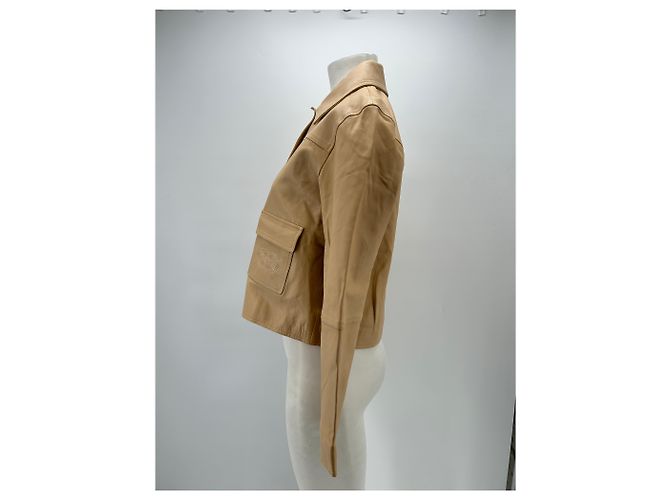 Autre Marque MALINA Lederfischjacke Beige Größe 36 - Ansicht 4