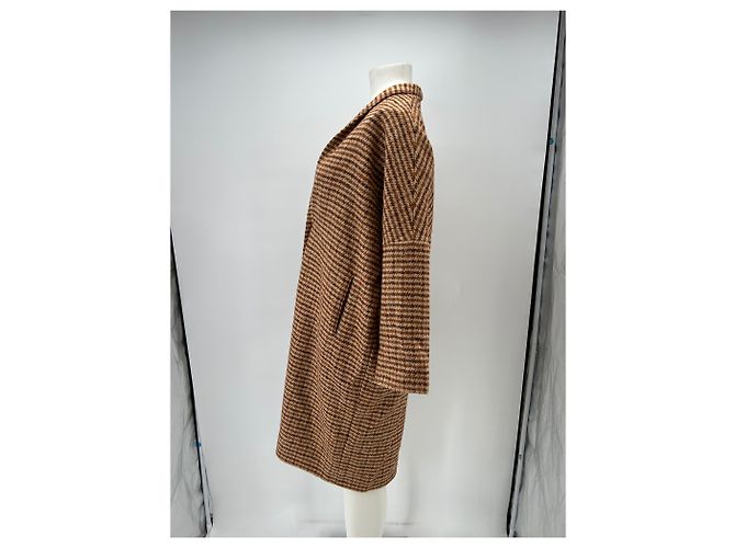 Autre Marque Abrigo de cuadros de lana BELLA JONES Camel Camello - vista 4