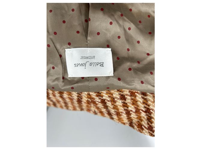 Autre Marque Abrigo de cuadros de lana BELLA JONES Camel Camello - vista 5