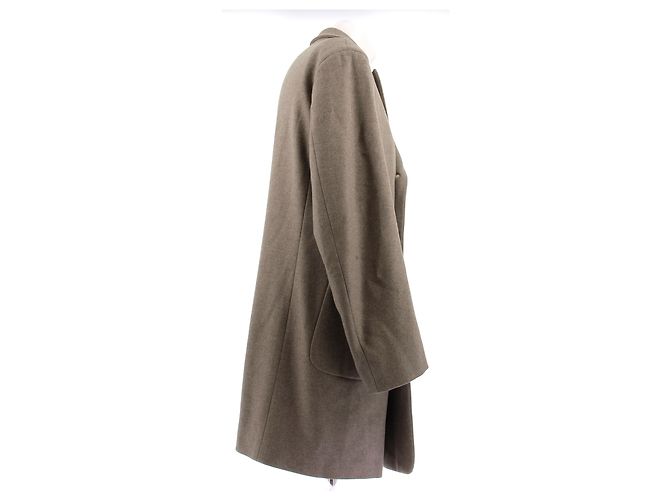 Burberry Grau-grüner Wollmantel - Ansicht 3