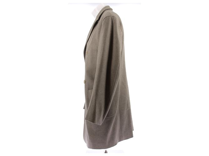 Burberry Grau-grüner Wollmantel - Ansicht 4