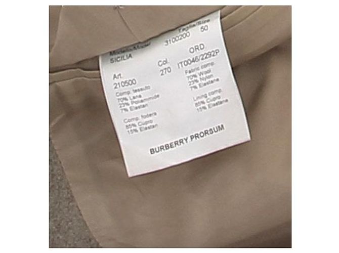 Burberry Grau-grüner Wollmantel - Ansicht 7