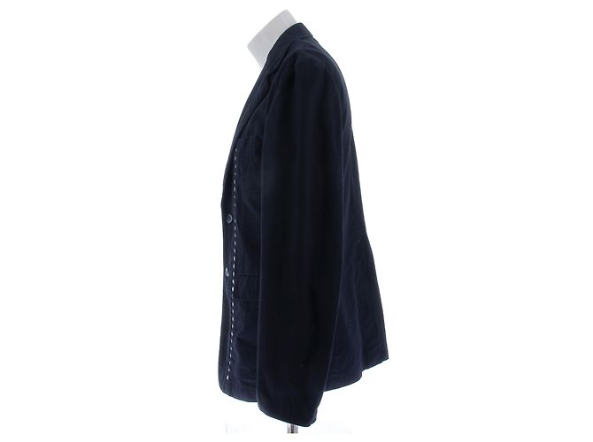 Comme Des Garcons Blazer blu marino con borchie Blu navy - vista 4