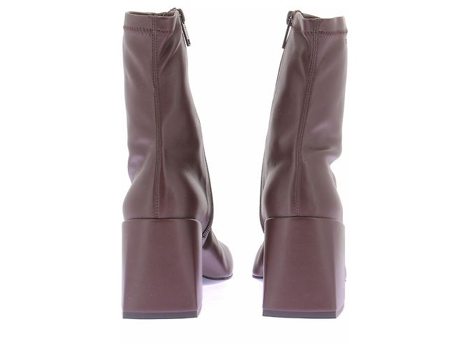 Courreges Botines "Reedición" burdeos de cuero - vista 5