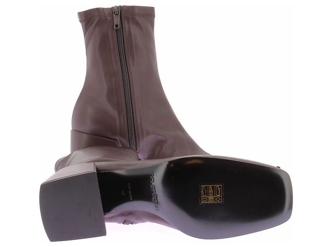 Courreges Botines "Reedición" burdeos de cuero - vista 6