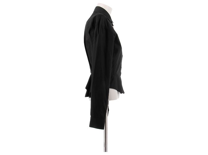Alaïa Schwarze Baumwollhemd - Ansicht 3