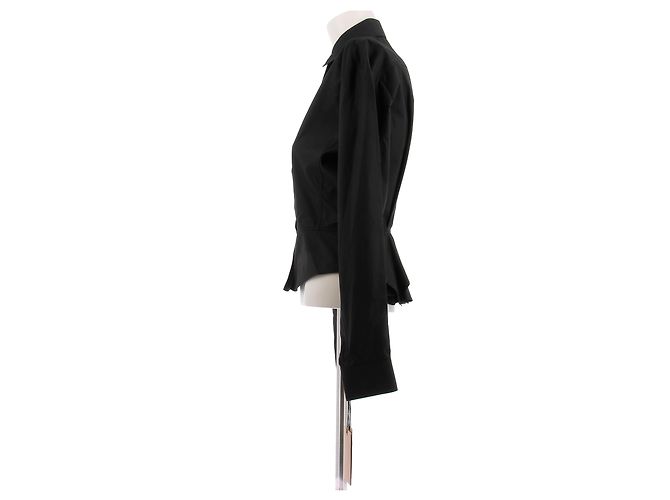 Alaïa Schwarze Baumwollhemd - Ansicht 4