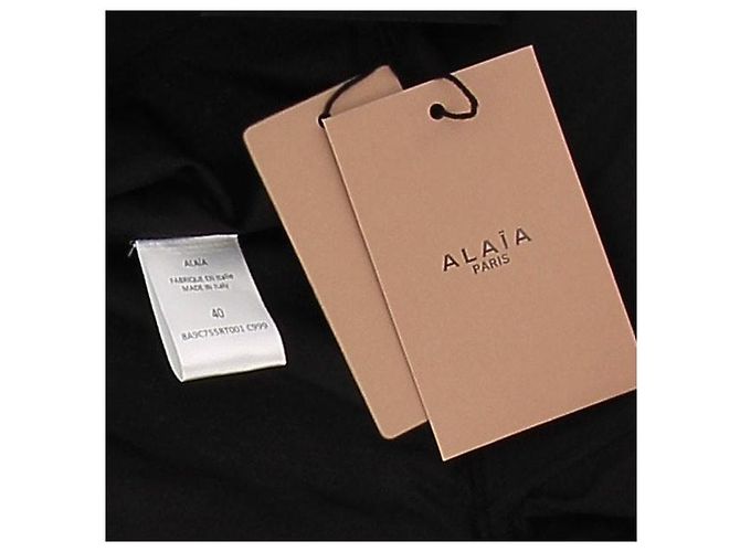 Alaïa Schwarze Baumwollhemd - Ansicht 6