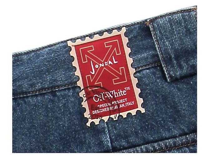 Pantaloncini in denim blu Off White - vista 5