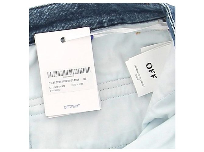Pantaloncini in denim blu Off White - vista 6