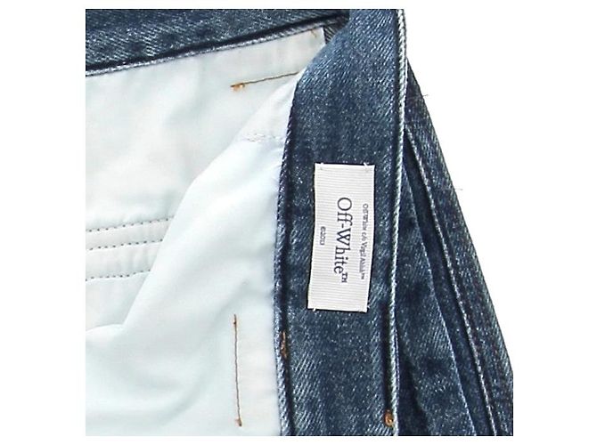 Pantaloncini in denim blu Off White - vista 7