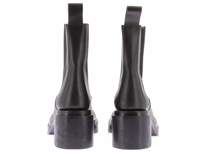 Bottega Veneta Botines "Chelsea Lug" negros de cuero - vista 5