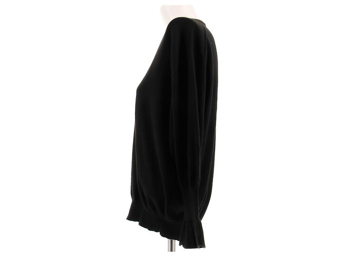 Yves Saint Laurent Suéter negro de cachemira - vista 4