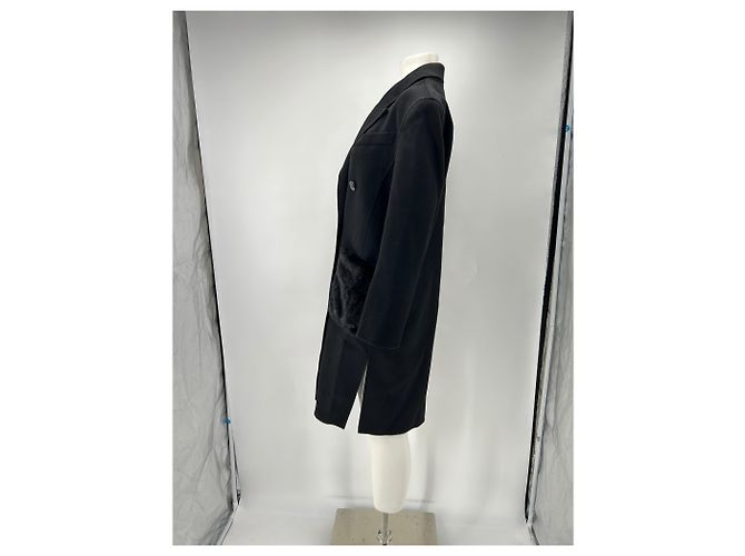 Autre Marque Abrigo negro de lana - vista 4