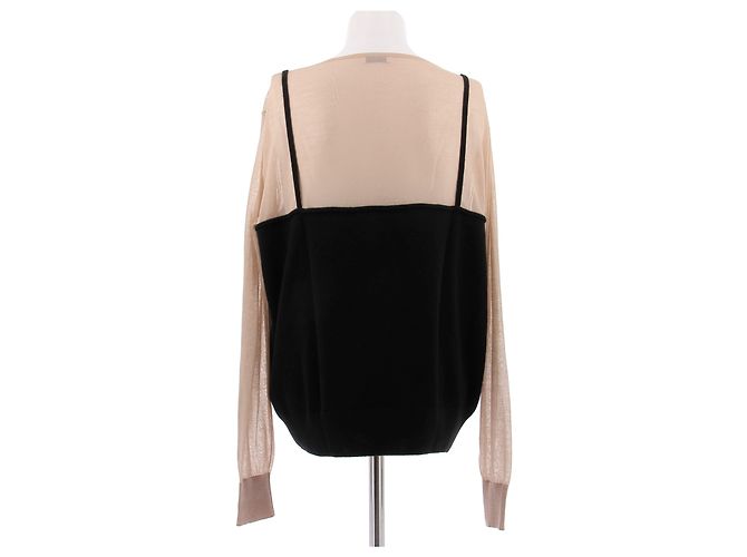 Dries Van Noten Top nudo e nero in cashmere - vista 2