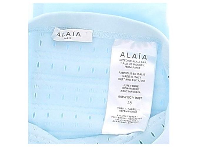 Alaïa Bleistiftrock Hellblau - Ansicht 5