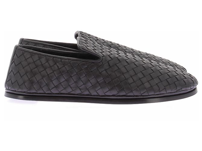 Bottega Veneta Mocassini intrecciati neri in pelle intrecciato Nero - vista 2