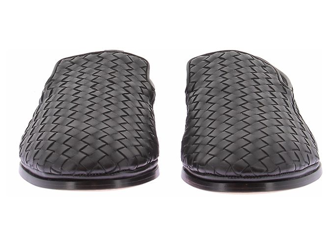 Bottega Veneta Mocassini intrecciati neri in pelle intrecciato Nero - vista 4