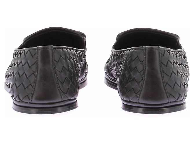 Bottega Veneta Mocassini intrecciati neri in pelle intrecciato Nero - vista 5