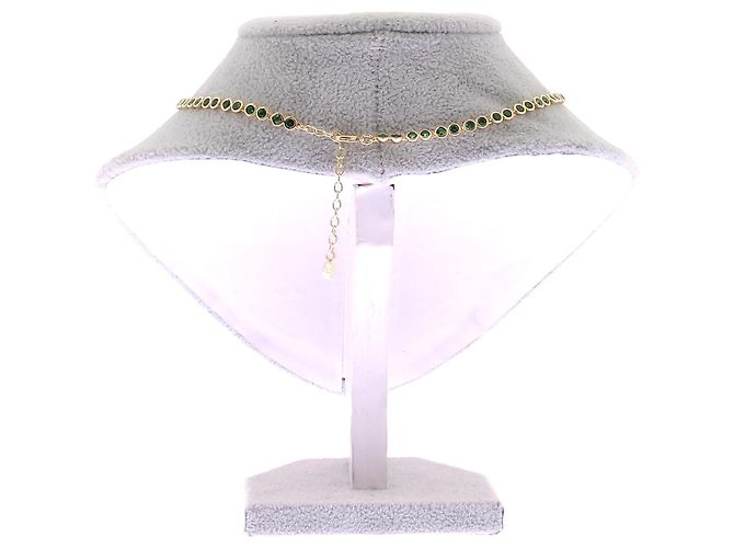 Collana Agatha Ruiz de la Prada in Oro con Pietre Verdi Verde - vista 2
