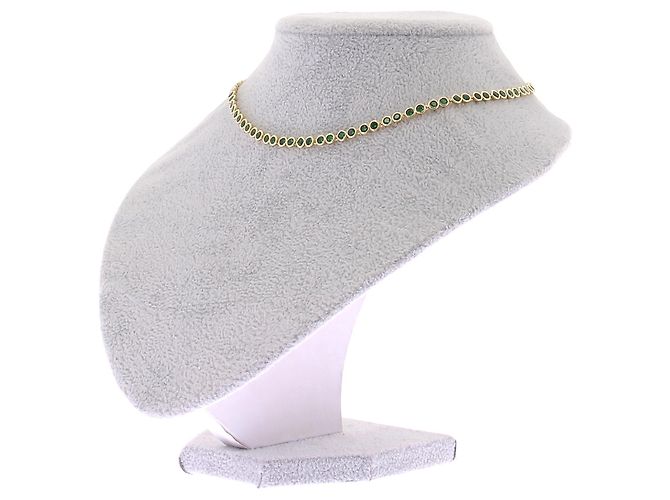 Collana Agatha Ruiz de la Prada in Oro con Pietre Verdi Verde - vista 5