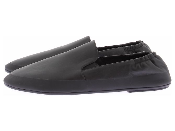 The row Pantofole in pelle nera Nero - vista 3