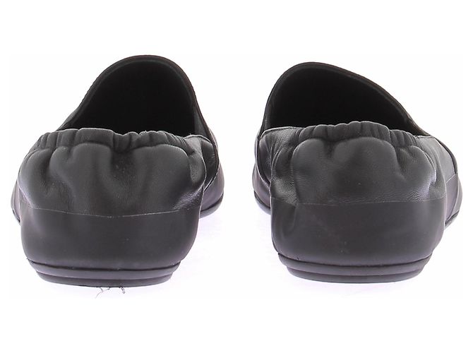 The row Pantofole in pelle nera Nero - vista 5