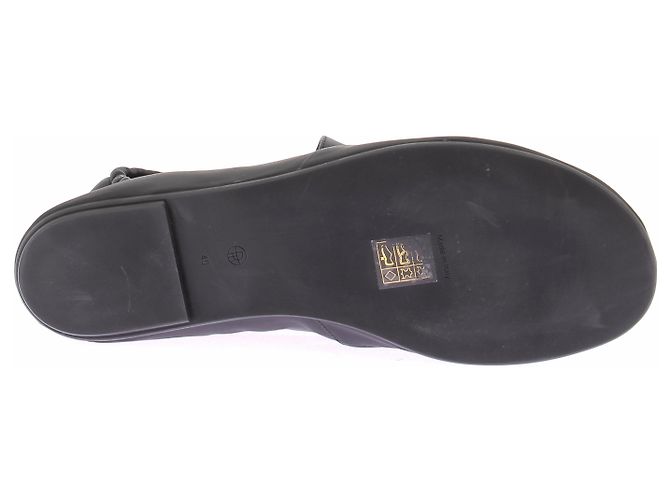 The row Pantofole in pelle nera Nero - vista 6