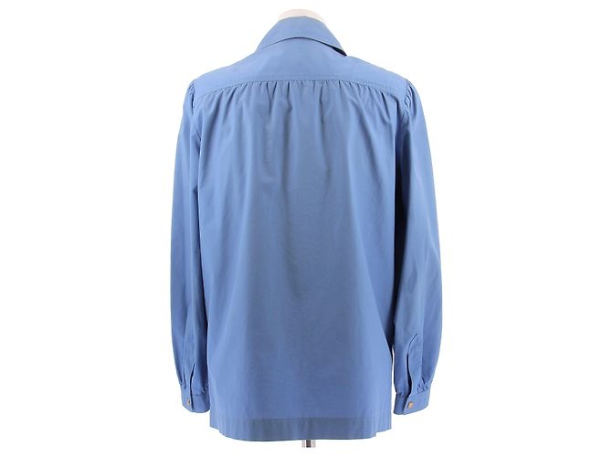 Céline Camicia blu con bottoni dorati - vista 2