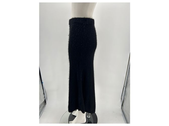Autre Marque Falda larga negra de lana talla 10 UK Negro - vista 2