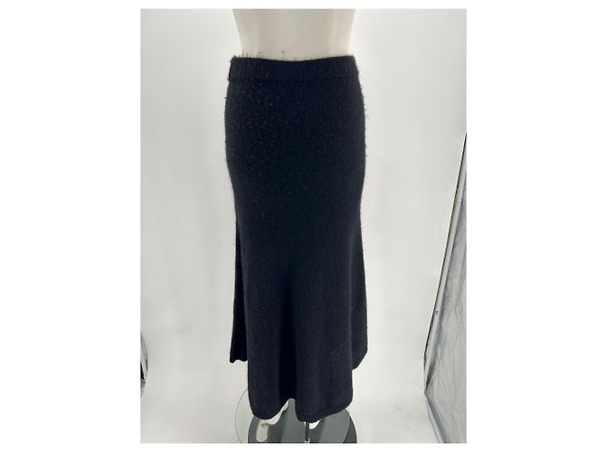 Autre Marque Falda larga negra de lana talla 10 UK Negro - vista 3