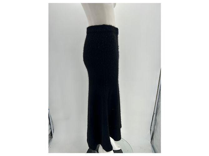 Autre Marque Falda larga negra de lana talla 10 UK Negro - vista 4