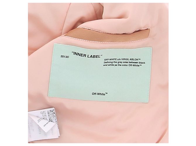 Off White Bomberjacke aus Satin Beige - Ansicht 7