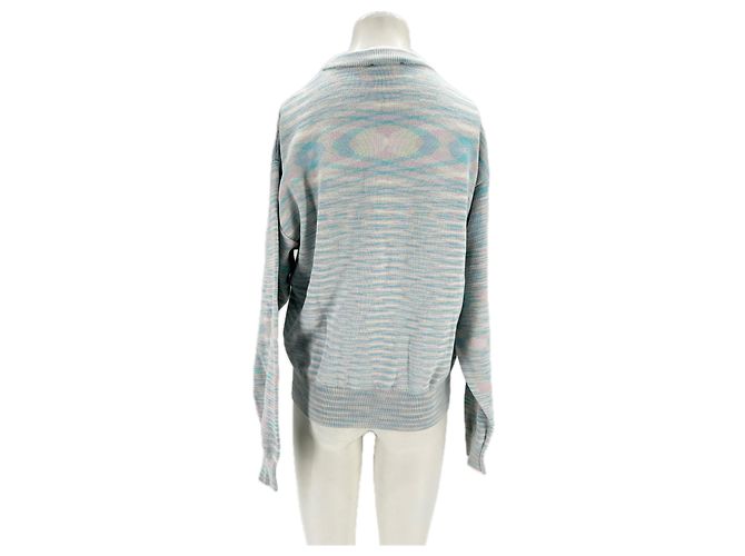 Autre Marque FILA Dreifarbiger Sweatshirt Blau Baumwolle - Ansicht 2