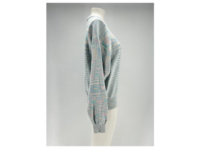Autre Marque FILA Dreifarbiger Sweatshirt Blau Baumwolle - Ansicht 3