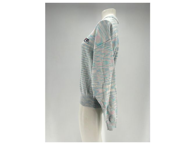 Autre Marque FILA Dreifarbiger Sweatshirt Blau Baumwolle - Ansicht 4