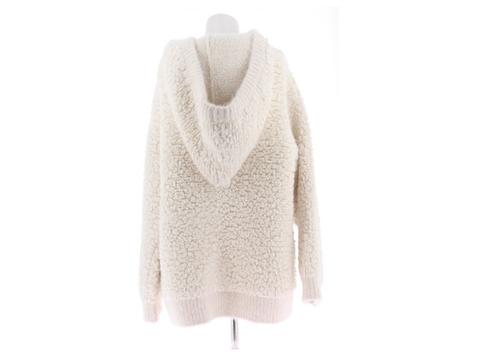 Céline Hoodie aus weißer Alpakawolle - Ansicht 2