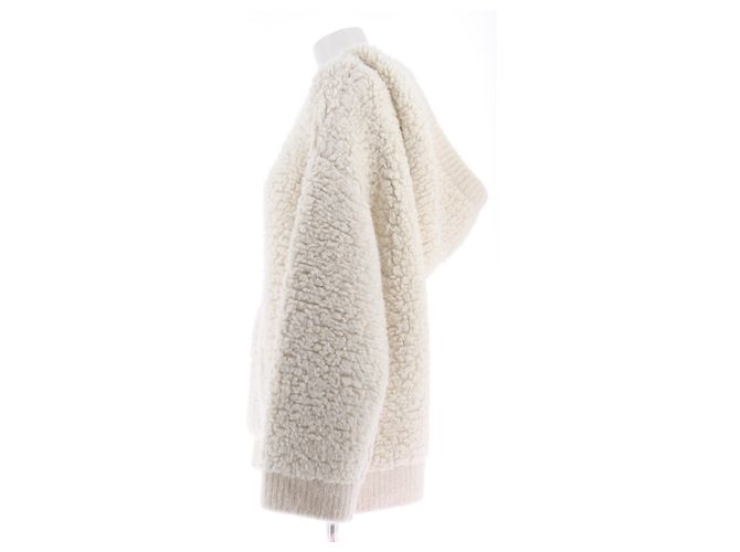 Céline Hoodie aus weißer Alpakawolle - Ansicht 3