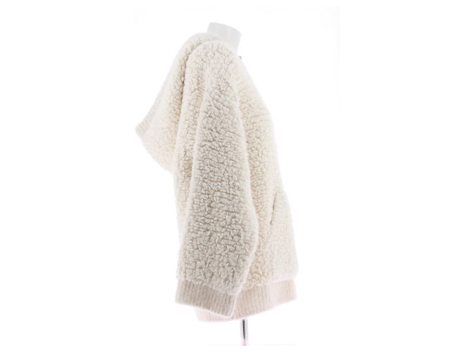 Céline Hoodie aus weißer Alpakawolle - Ansicht 4