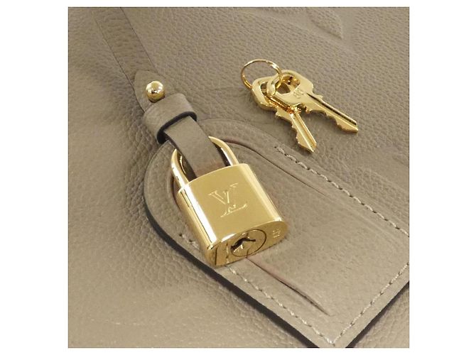 Borsa Grand Palais MM in Monogram Empreinte Louis Vuitton Beige Grigio - vista 3