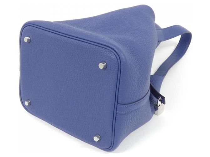 Hermès Picotin Lock MM Handtasche Blau - Ansicht 2