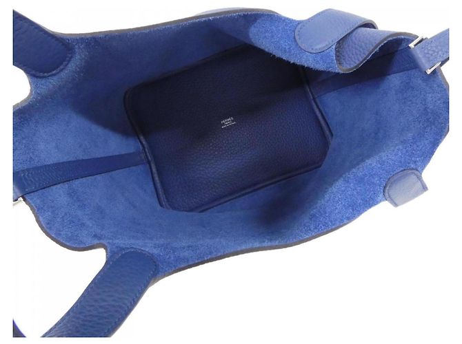 Hermès Picotin Lock MM Handtasche Blau - Ansicht 5